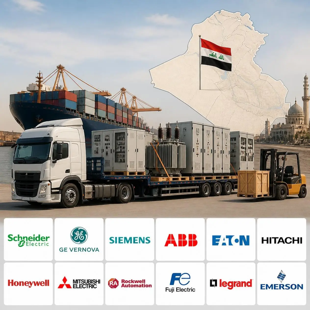 Untitled design - 2026-08-19T153932.733 Industrial Electrical Equipment Logistics to Iraq