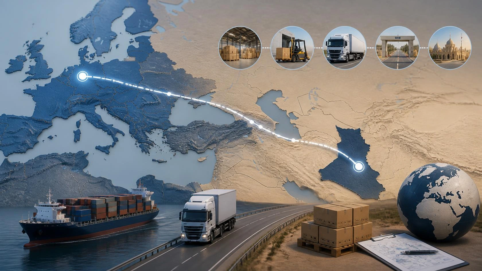 Best transportation company between Europe and Iraq 
