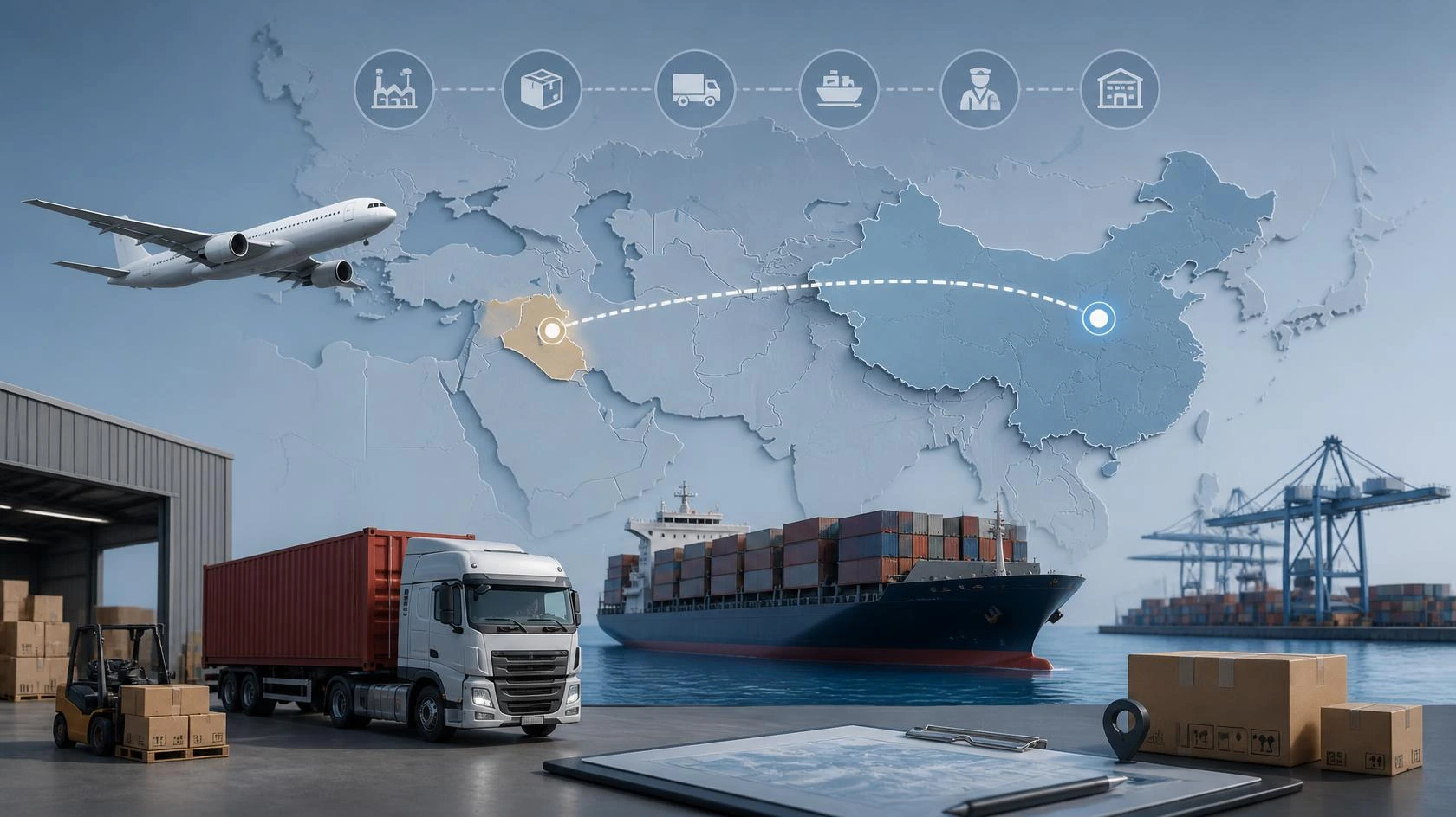 Direct shipping from China to Iraq by all modes of freight