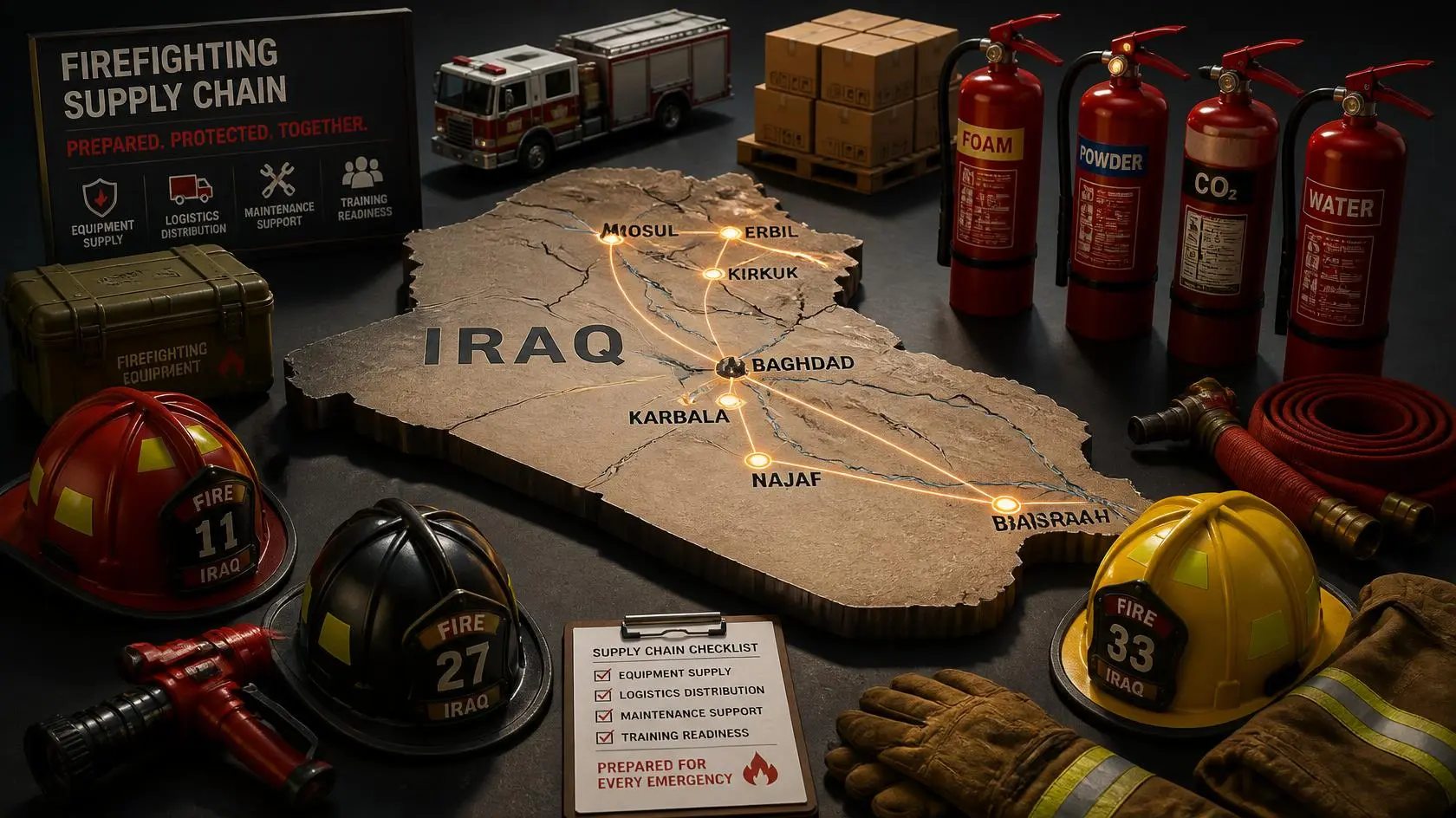 Firefighting PPE, Appliances & Equipment Supply to Iraq